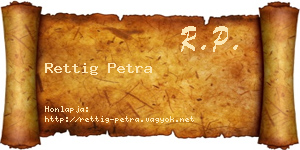 Rettig Petra névjegykártya